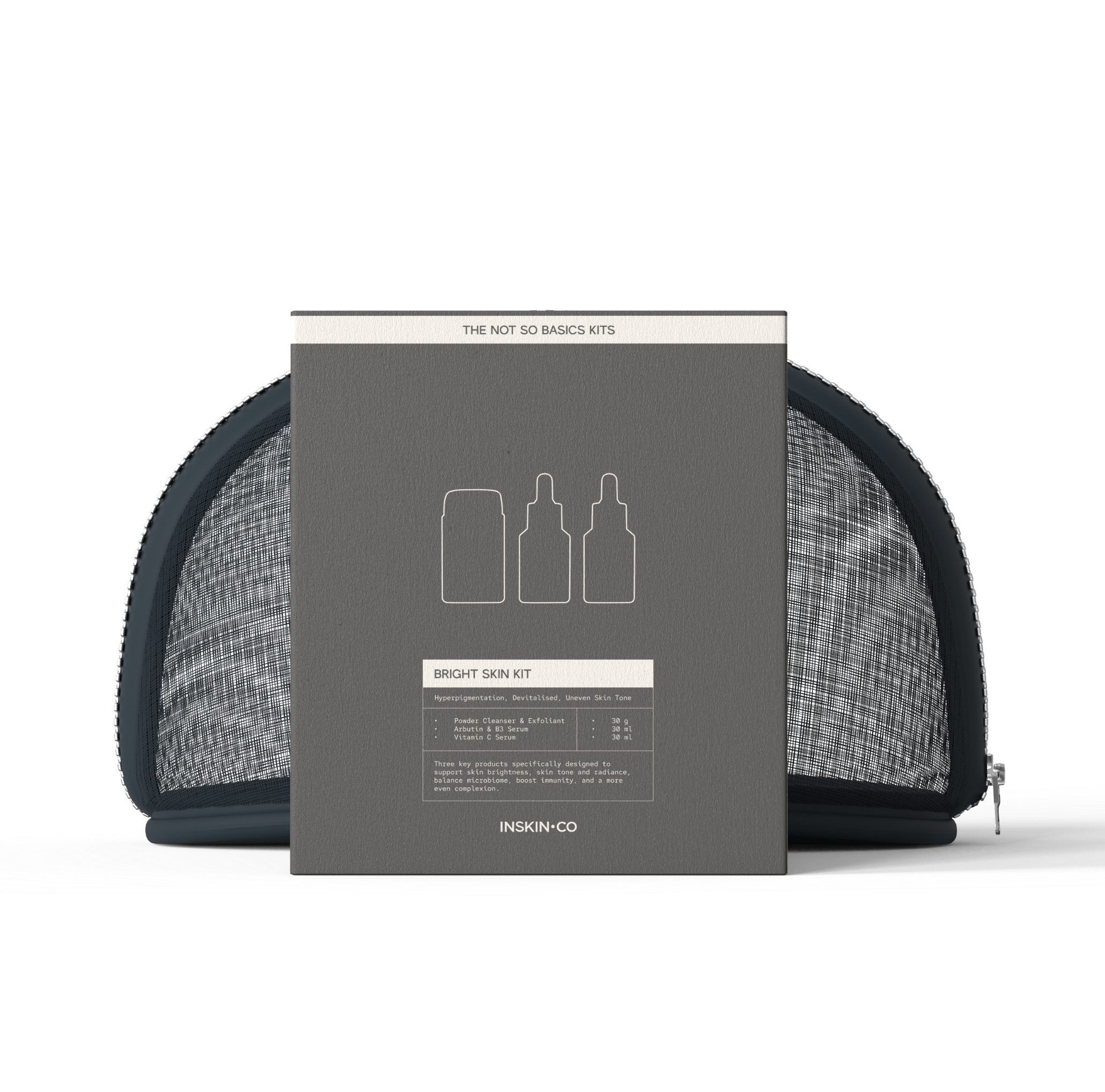 BRIGHT Skin Kit  Powder Cleanser, Arbutin + B3, Vitamin C
